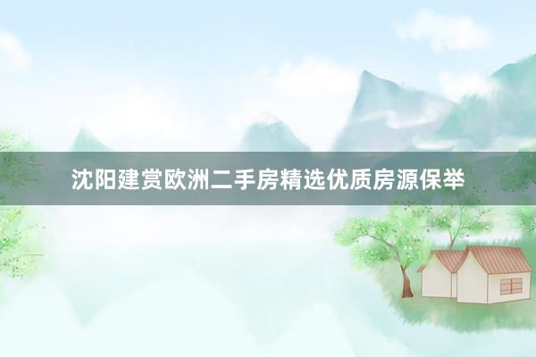 沈阳建赏欧洲二手房精选优质房源保举