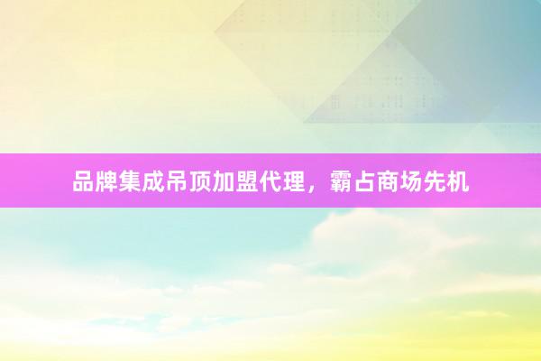 品牌集成吊顶加盟代理，霸占商场先机